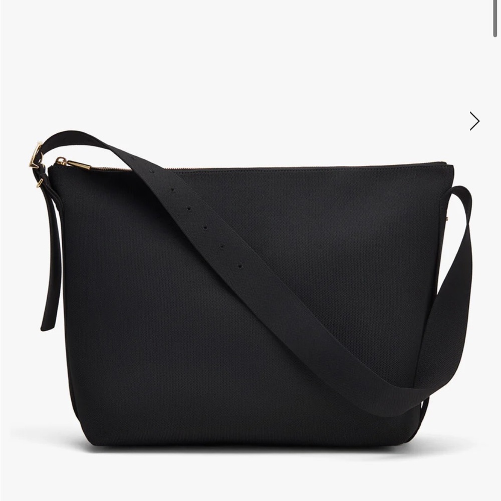 Cuyana black Oversized Sling Bag with organizer insert